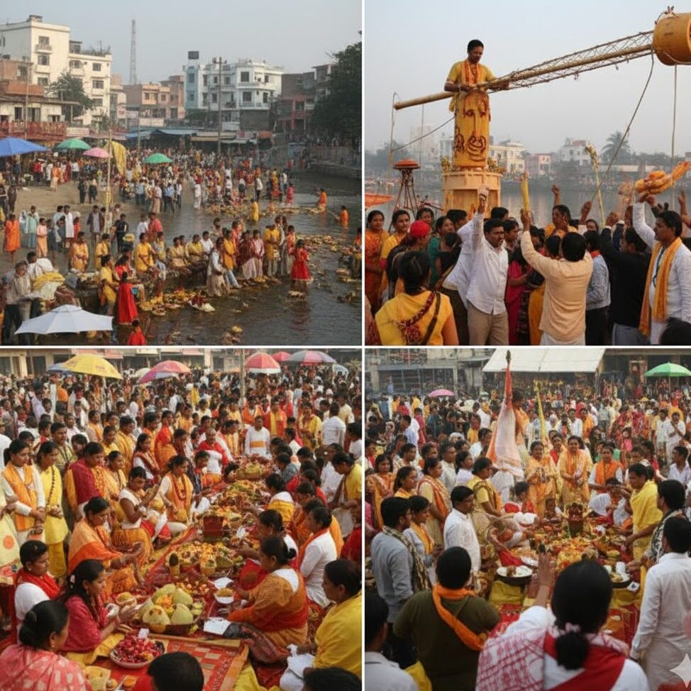 “छठ पूजा के दौरान लोकगीत और भजन कार्यक्रम”