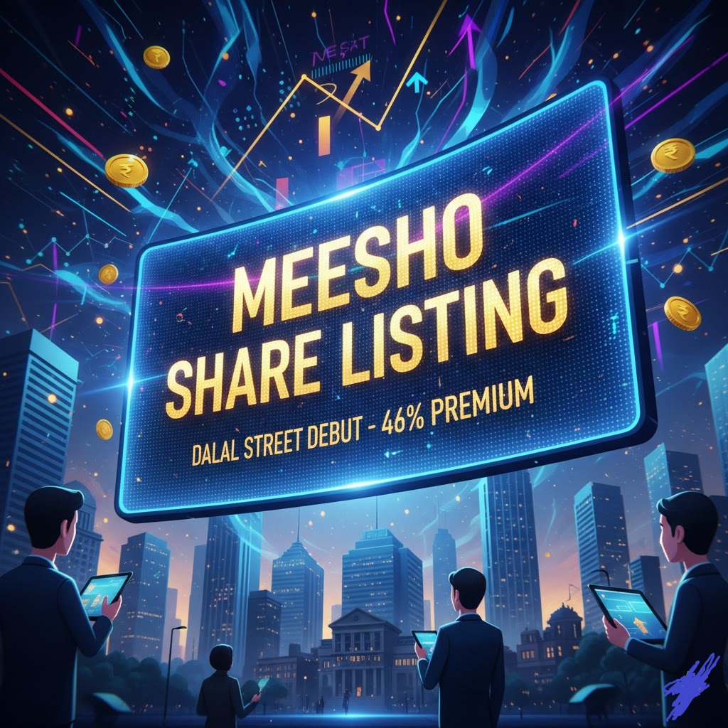 मीशो (Meesho) का दलाल स्ट्रीट पर धमाकेदार डेब्यू: 46% प्रीमियम पर लिस्टिंग, निवेशकों के लिए क्या है आगे का रास्ता?